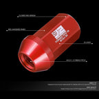 Set of 20 Closed End Lug Nuts M12 X1.5 25mm OD for