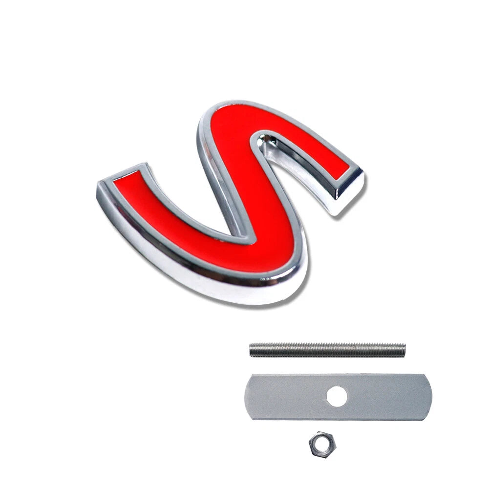 3D Metal S Car Sticker Front Grill Badge for Infiniti Q50 Q60 Q70 (2014–2021)