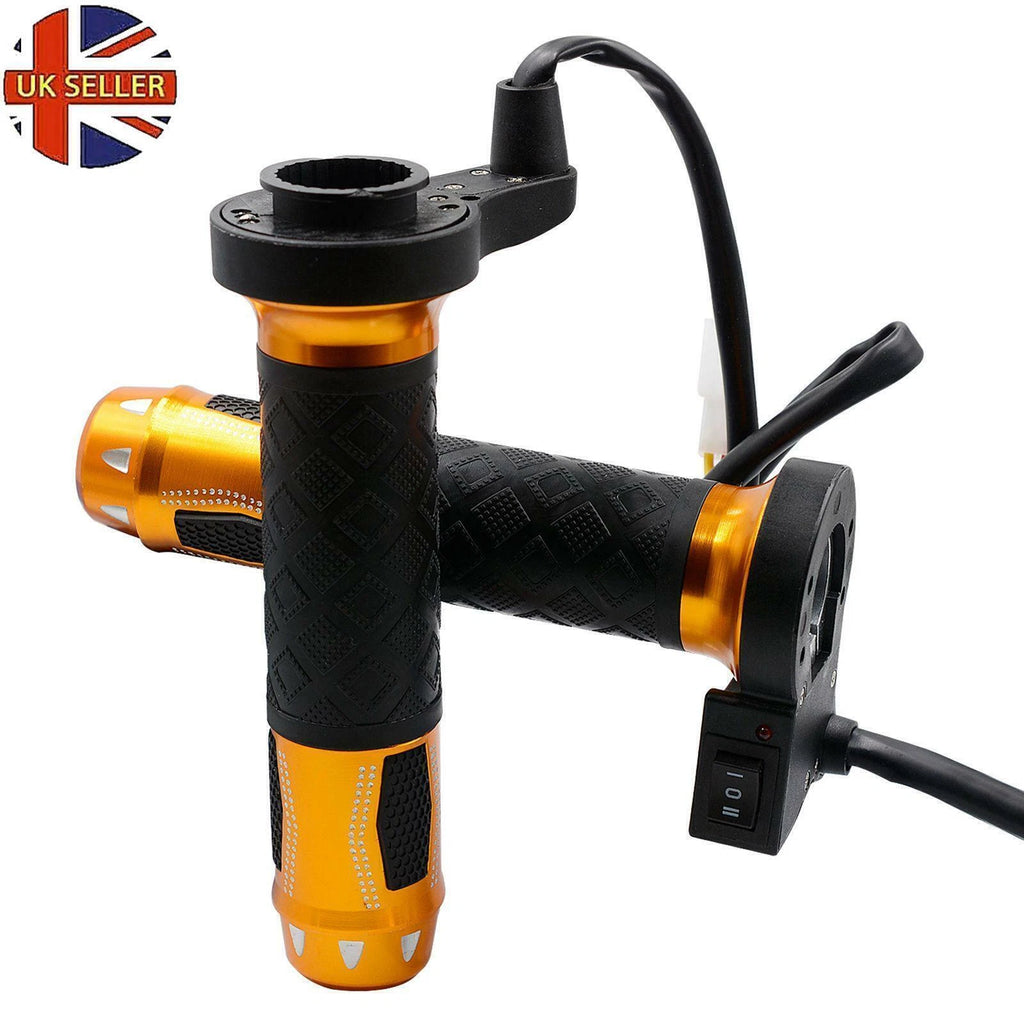 Universal 12V Heated Grips for Motorcycle (7/8" Gold)