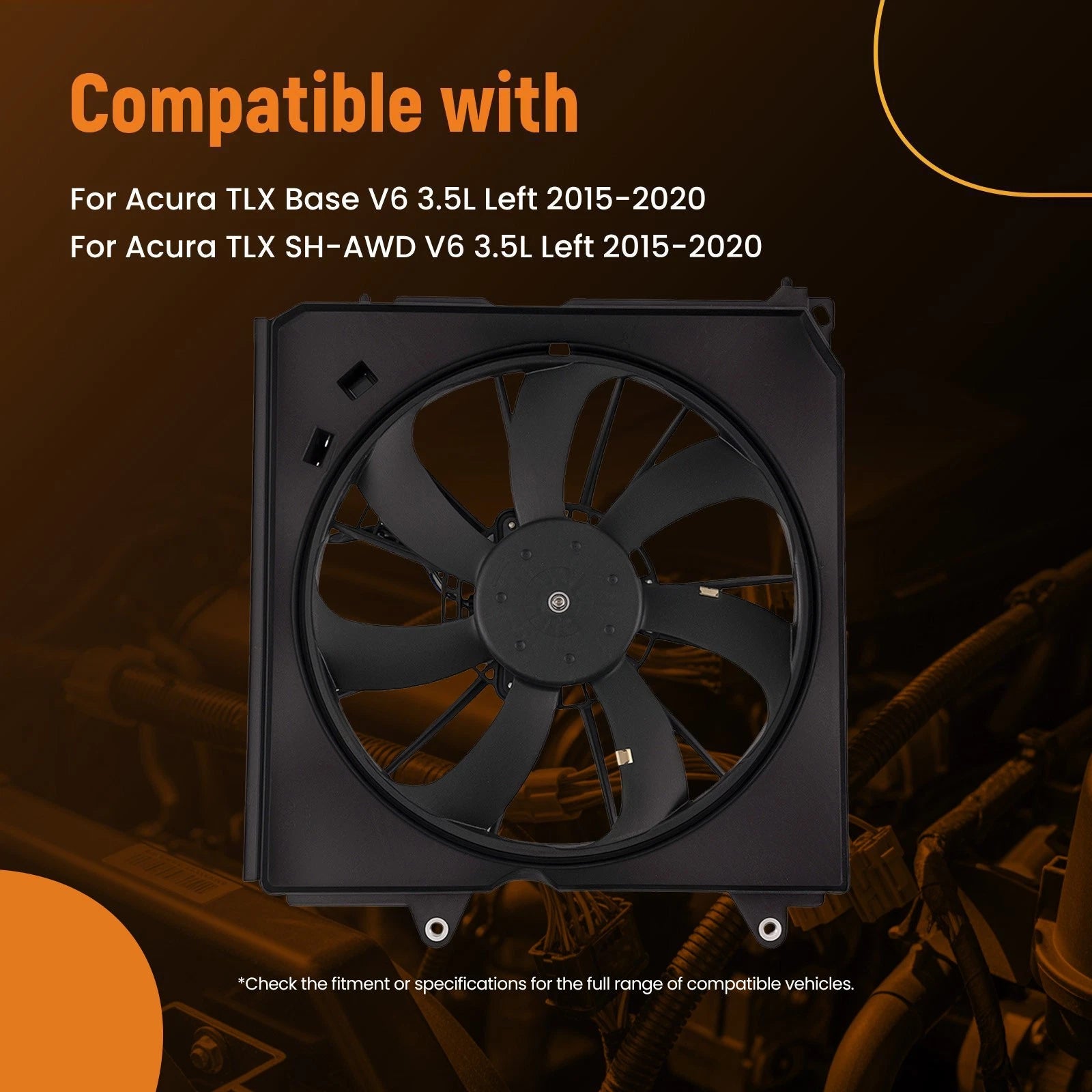 Cooling Fan for Acura TLX V6 3.5L Left (2015–2020)