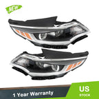Set of 2 Halogen Headlights for Kia Optima (2016–2018) Chrome