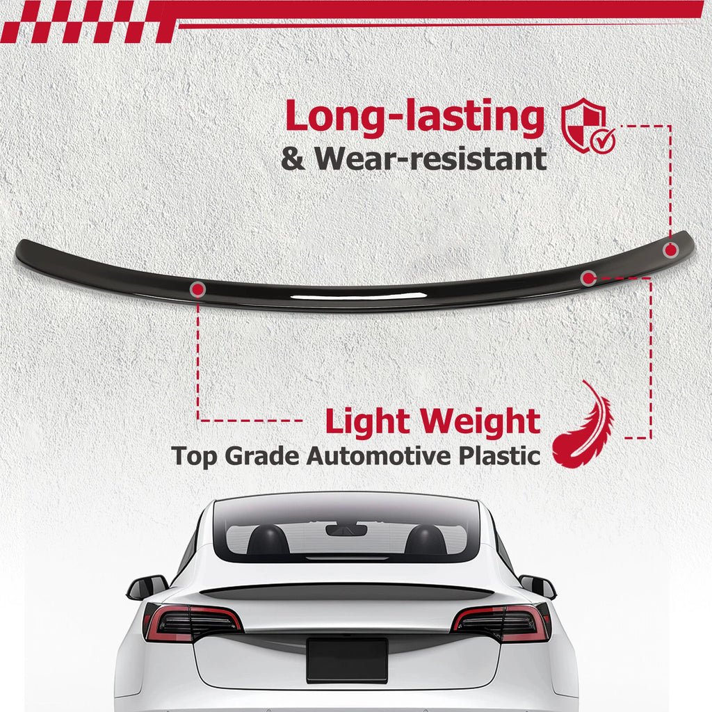 Rear Trunk Lip Spoiler for Tesla Model 3 (2017-2023) - Gloss Black