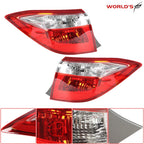 Set of 2 Outer Tail Lights for Toyota Corolla (2014–2016) Red Clear