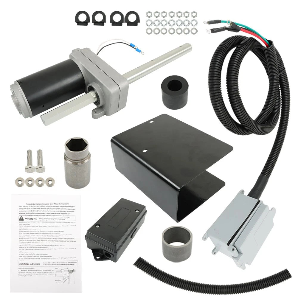Set of 1 Electric Powered Trailer Jack Kit for Various Trailers (12000 lbs)