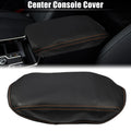Center Console Cover Pad for Subaru Forester (2019–2023) Black Orange Stitches