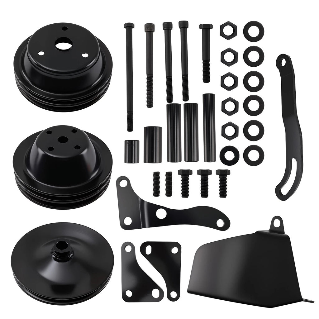 V-Belt 1/2 Groove Long Water Pump Pulley Kit for Chevy SB (1975–1975)