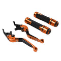 Set of 2 Orange Extendable Brake Clutch Levers for BMW F650GS (2002–2007)