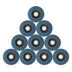 Set of 10 Zirconia Flap Discs for Angle Grinder (4.5" x 7/8", 40 Grit)