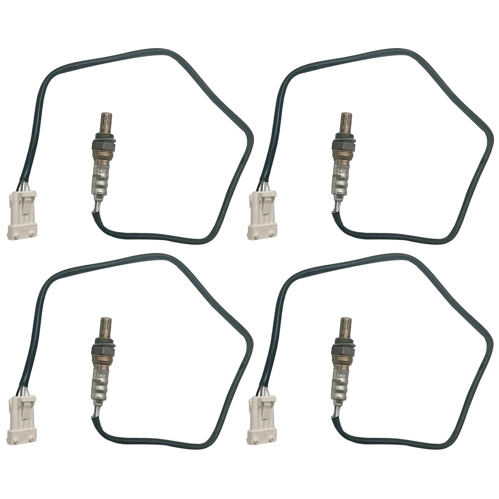 Set of 4 O2 Oxygen Sensors for Porsche 911 (1999–2001) H4 3.4L