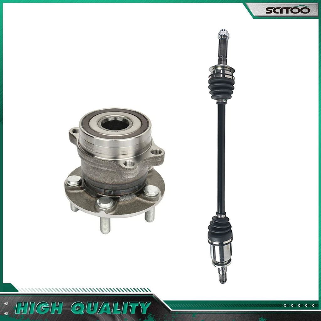 1Pcs Rear CV Axle Shaft + Wheel Hub Bearing for Subaru Forester (2014–2018)