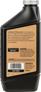 1 Qt HARDDRIVE Primary Oil for Harley Davidson V-Twin (1984–Present)