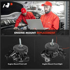 2X Front Engine Motor Mount for Jeep Wrangler JL (2018-2024)