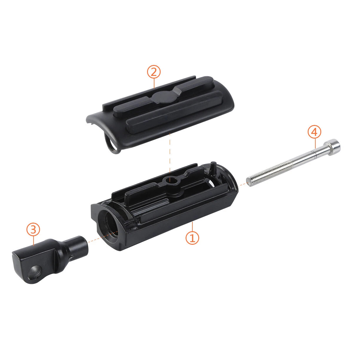 10mm Footpeg Male Mount for Harley Electra Glide, Road King