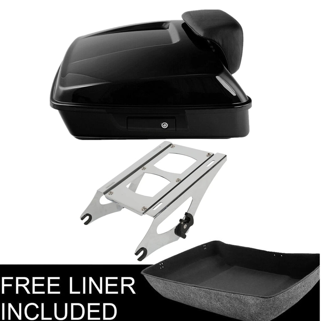 Chopped Trunk Backrest Pad Mount Rack for Harley Electra Road Glide (2014–2026)