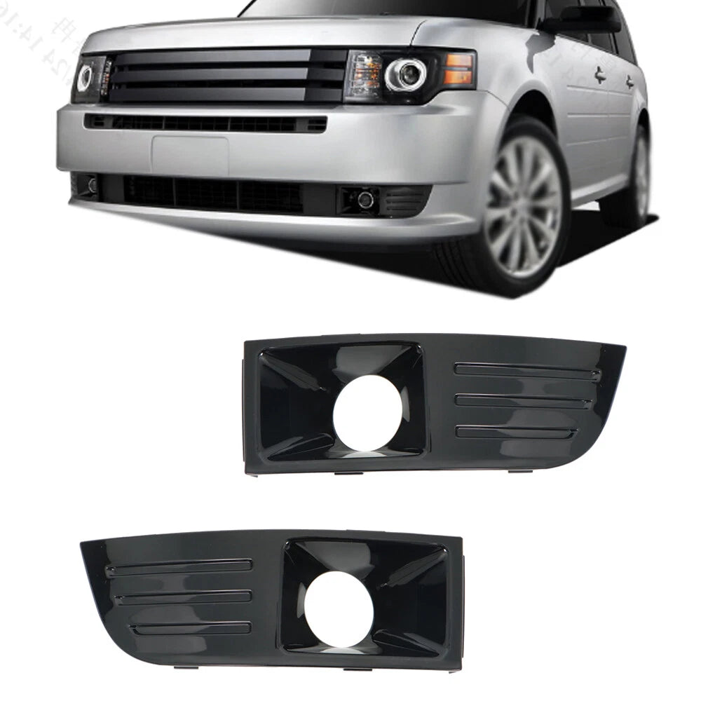 Fog Lamp Covers for Ford Flex (2009â2012) Black Front Left & Right