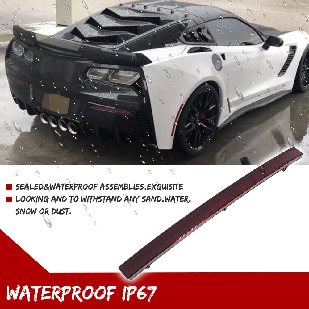 2X Red Lens Rear Bumper Reflector Lights for Chevy Corvette C7 (2014–2019)
