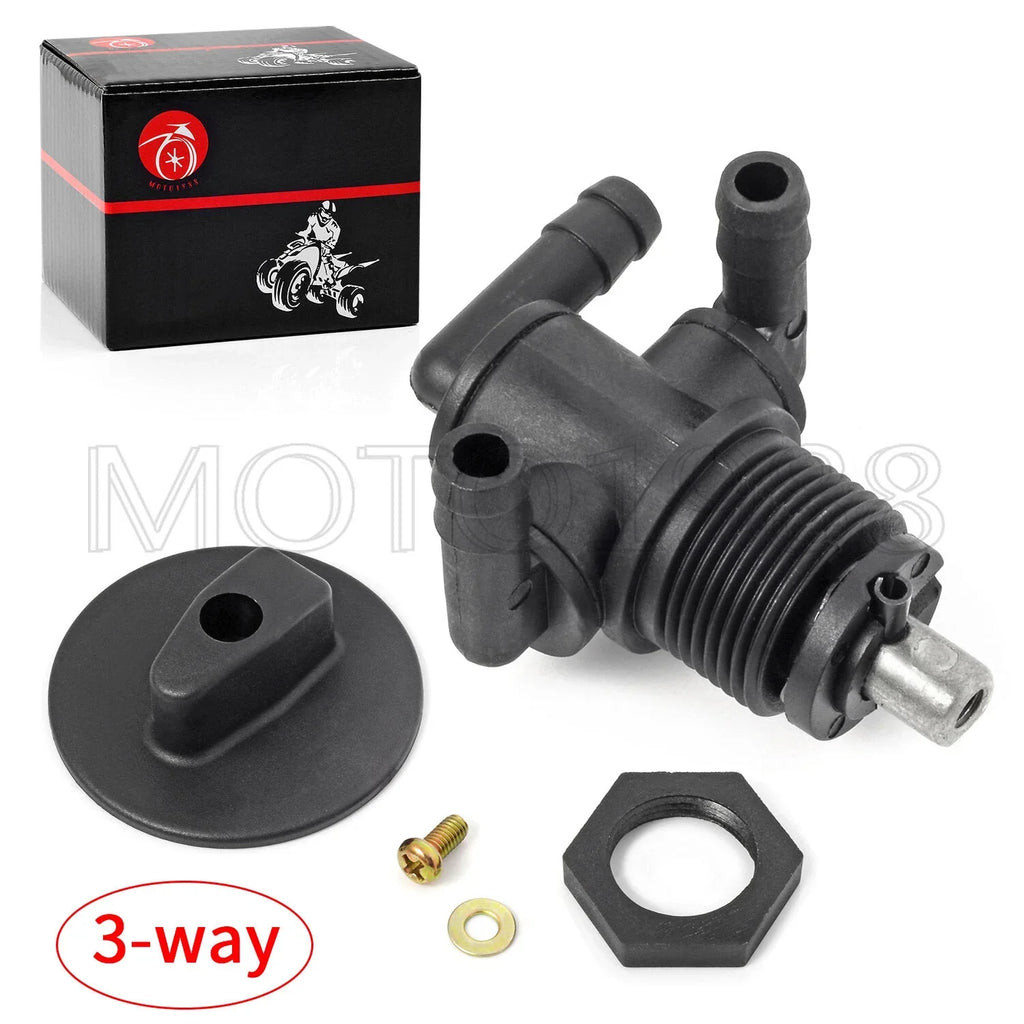 Fuel Tank Valve Petcock 3 Way & Knob NUT for Polaris Magnum (1996–2001)