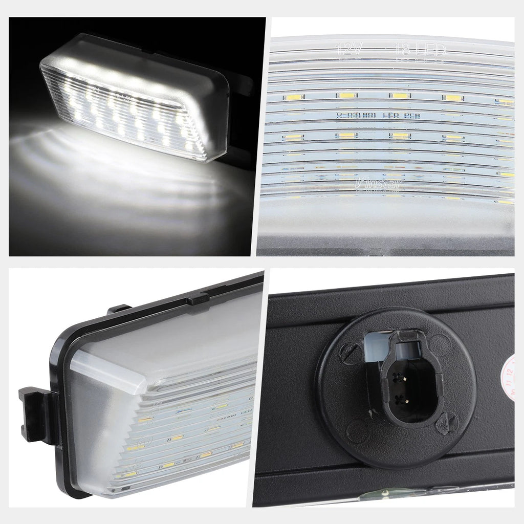 Nuvision White LED License Plate Lights for Nissan 350Z/370Z/GTR/Leaf/G25/G35/G37 (2003–2020)