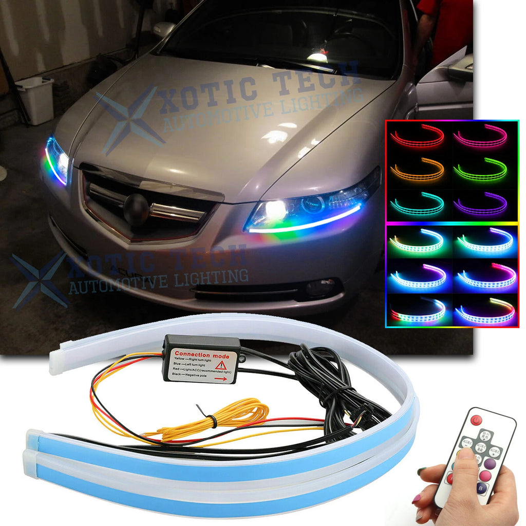 RGB LED Remote Control DRL Daytime Running Light for Acura TSX (2011–2014)