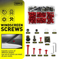 Set of 155 Red Aluminum Fairing Bolts Kit M5 M6 for Yamaha YZF R1 R6 (1998–2021)