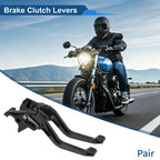 Short Brake Clutch Levers for Suzuki GSX-8S (2023–2025) - Solid Black, 1 Pair
