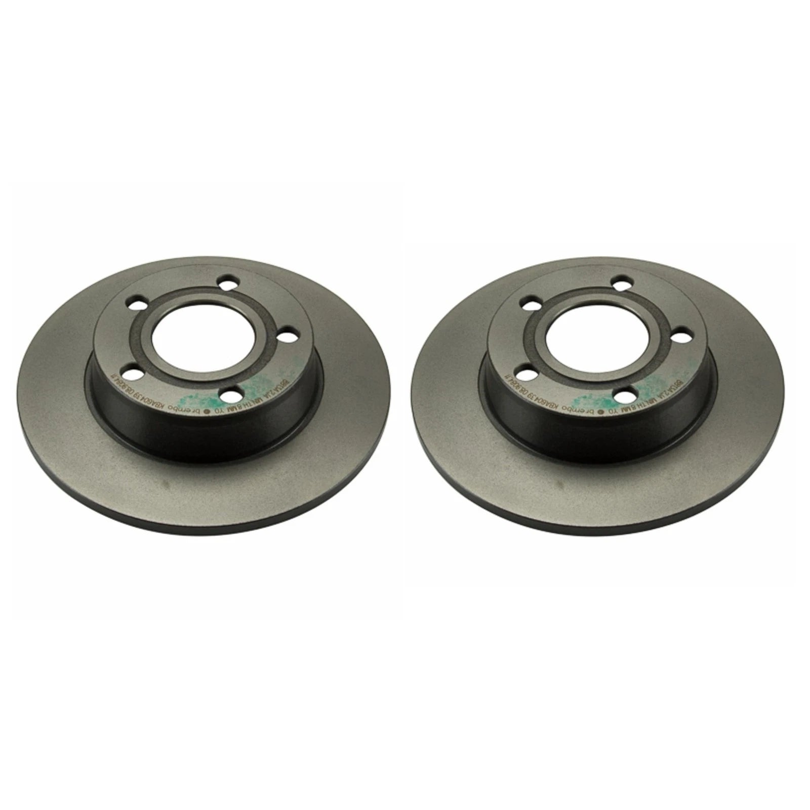 Set of 2 Brembo Rear Coated 255mm Disc Brake Rotors for Audi A6 Allroad Quattro (2013–2016)