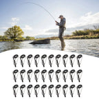 30 Pcs Fishing Rod Guides Tips Top Eye Rings for Saltwater Fishing