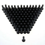 Set of 4 Tubeless Tire Valve Stems for Cars 5020mm Black Closure