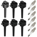 Set of 6 Ignition Coils & Spark Plugs for Isuzu Rodeo Sport, Axiom, Trooper