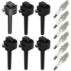 Set of 6 Ignition Coils & Spark Plugs for Isuzu Rodeo Sport, Axiom, Trooper