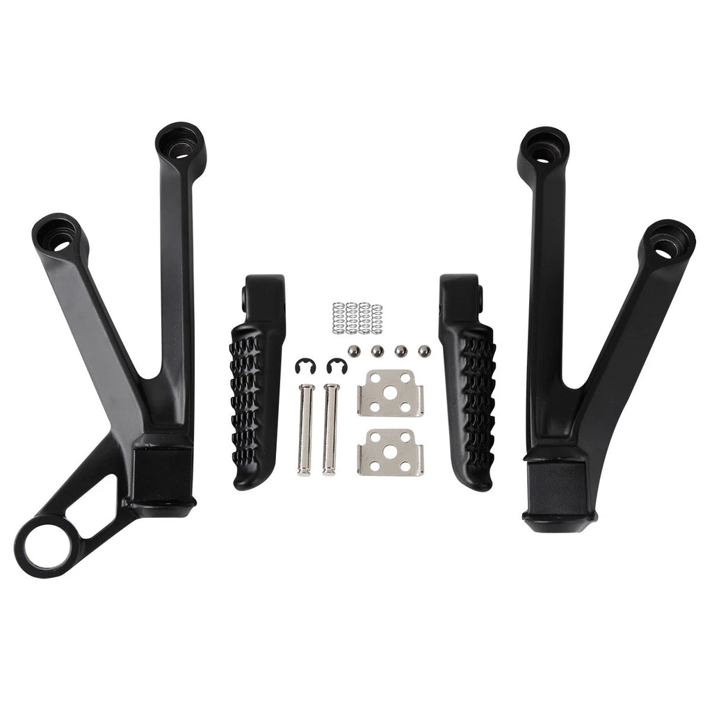 Set of 2 Passenger Footpegs Footrests Brackets for Kawasaki Ninja ZX10R (2004–2005)