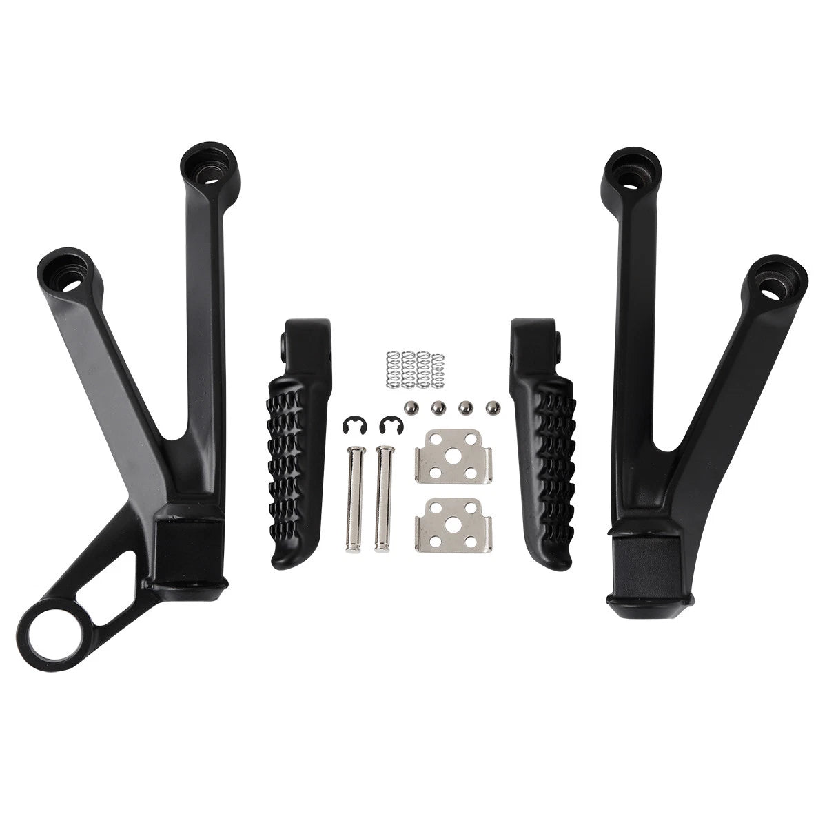 Set of 2 Passenger Footpegs Footrests Brackets for Kawasaki Ninja ZX10R (2004–2005)