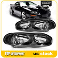 Headlight Assembly for Chevy Camaro Z28 (1998–2002) Black Housing