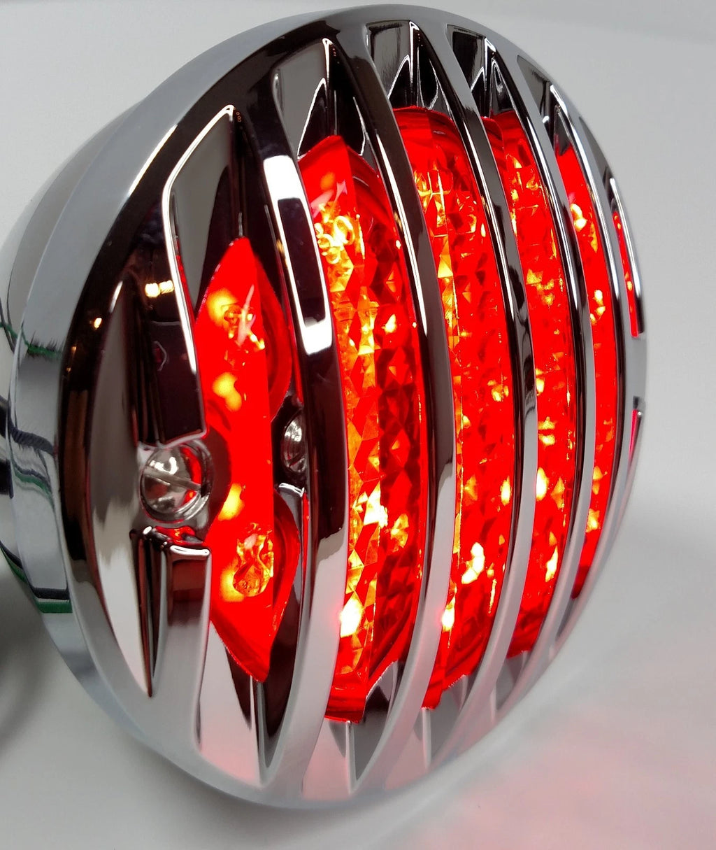 12V LED Tail Lights Replacement for 1933-1936 Ford Car with Chrome Grille