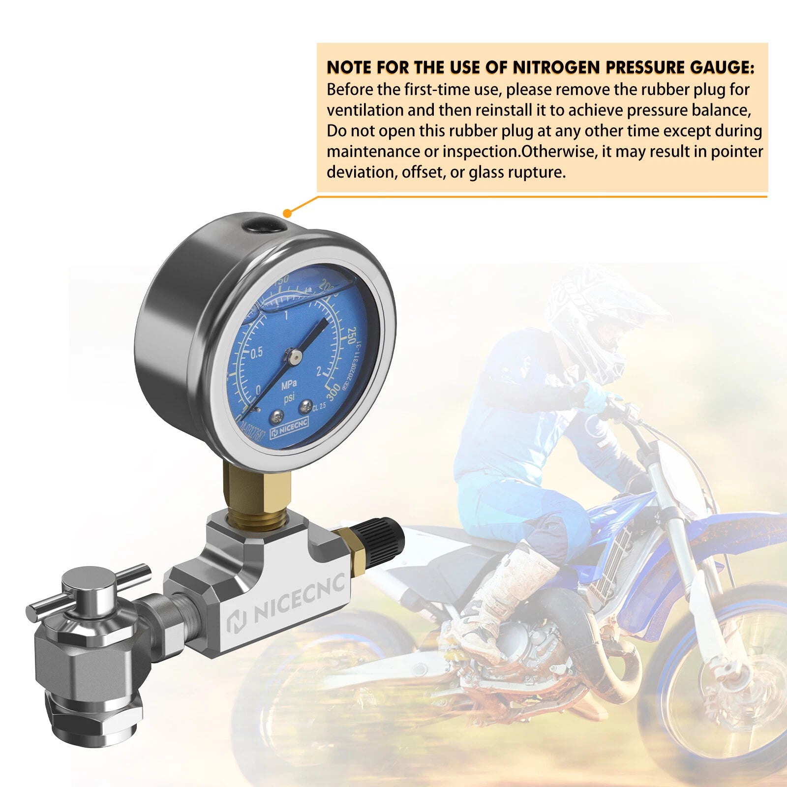 Nitrogen Filling Tool for Schrader Valve Shocks (.305-32, 8V1)
