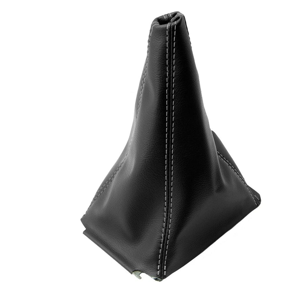 Manual Shift Boot for Jeep Wrangler (2003–2006) White Stitch Leather Synthetic