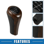 5 Speed Automatic Transmission Gear Shift Knob for BMW  Black Red Wood