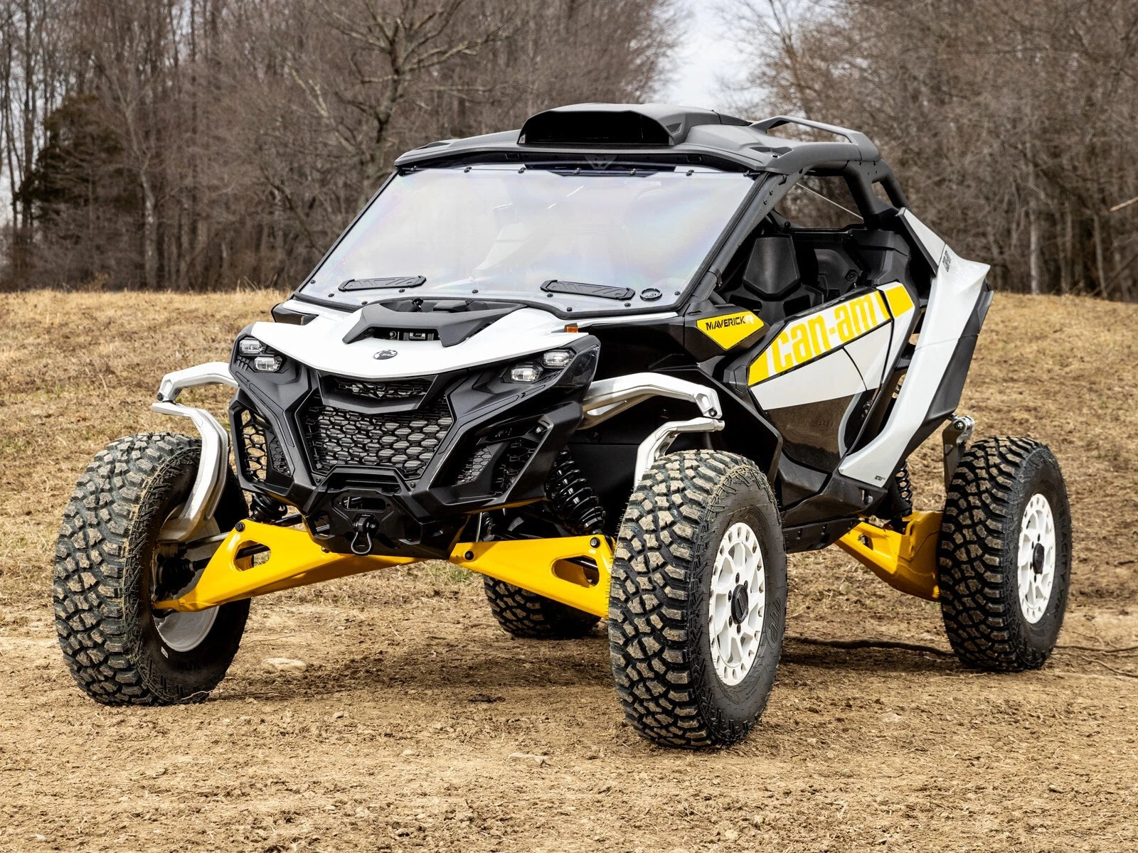 Scratch-Resistant Vented Full Windshield for Can-Am Maverick R (2024+)