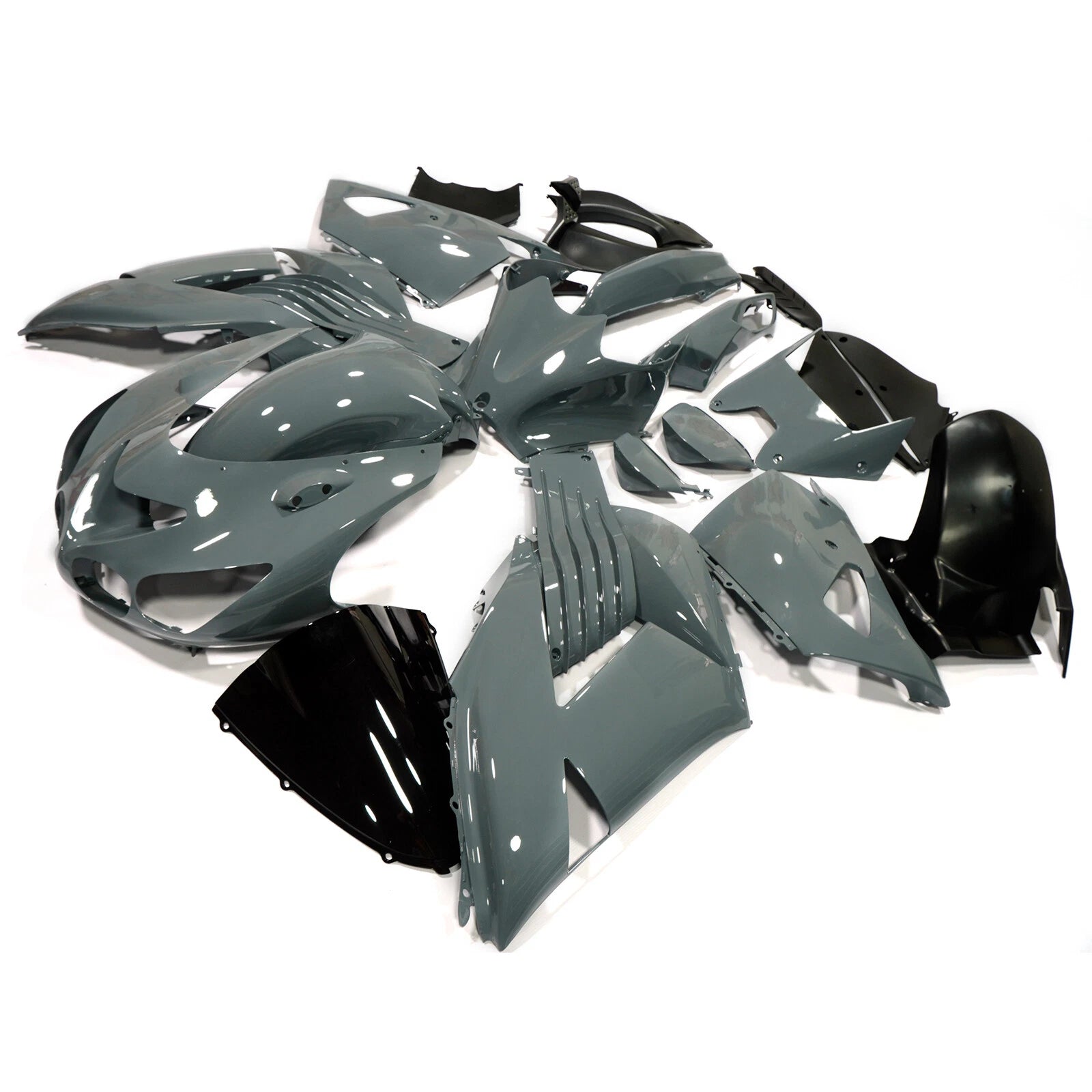 Fairing Kit for Kawasaki Ninja ZX14 (2006–2011) - Grey Painted ABS Bodywork