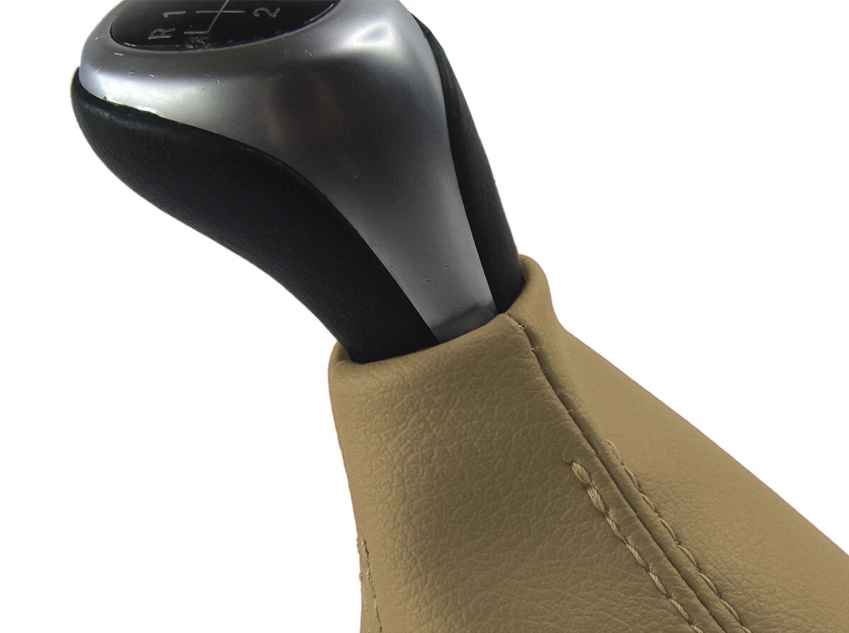 Leather Manual Shift Boot Cover for BMW 3 Series F30 F31 F34 F35 (2000) Beige