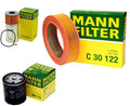 Mann Oil Air Fuel Filter Service Kit for Mercedes W123 (1976–1985)