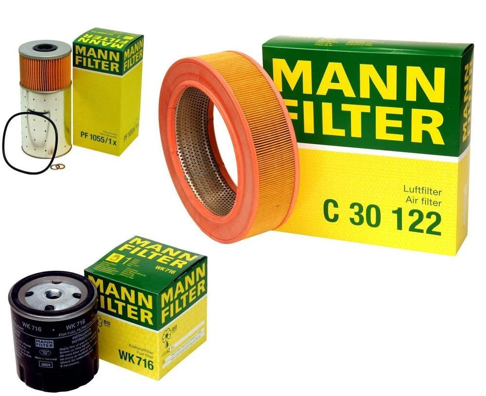 Mann Oil Air Fuel Filter Service Kit for Mercedes W123 (1976–1985)