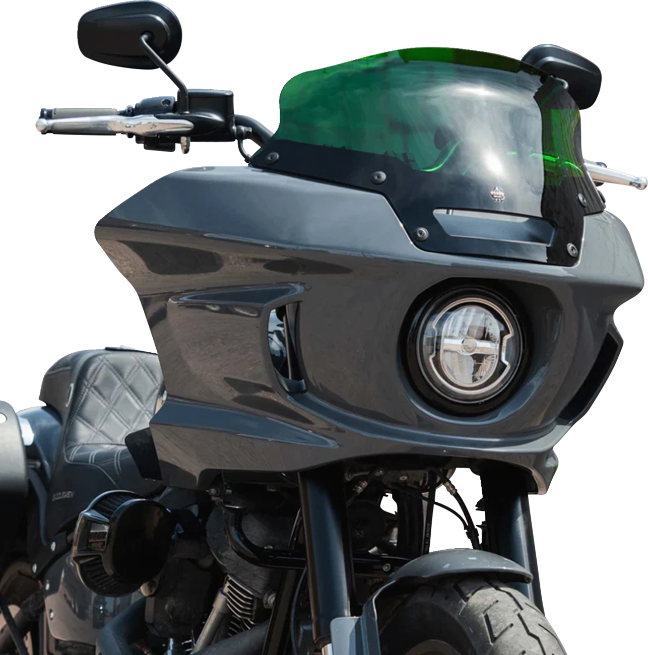 Klock Werks 6" Kolor Flare Sport Windshield for FXLRST (2018–2023) - Green KWW-02-0625