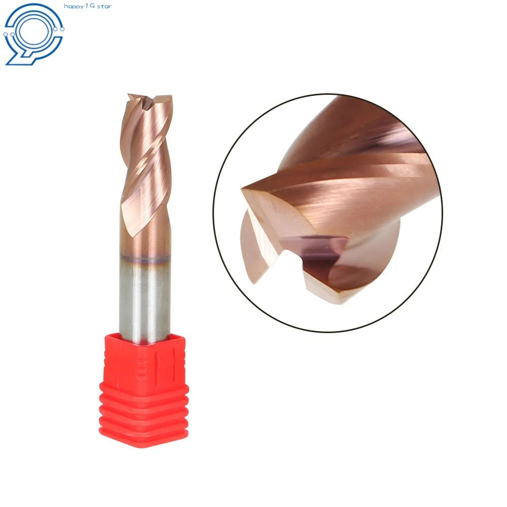 5Pcs 1/2" 3 Flute Carbide End Mill for Aluminum (ZRN Coated)