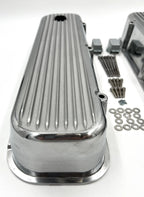 Polished Aluminum Valve Covers Tall Finned Replacement for BBC 396 402 427 (1963–1970)