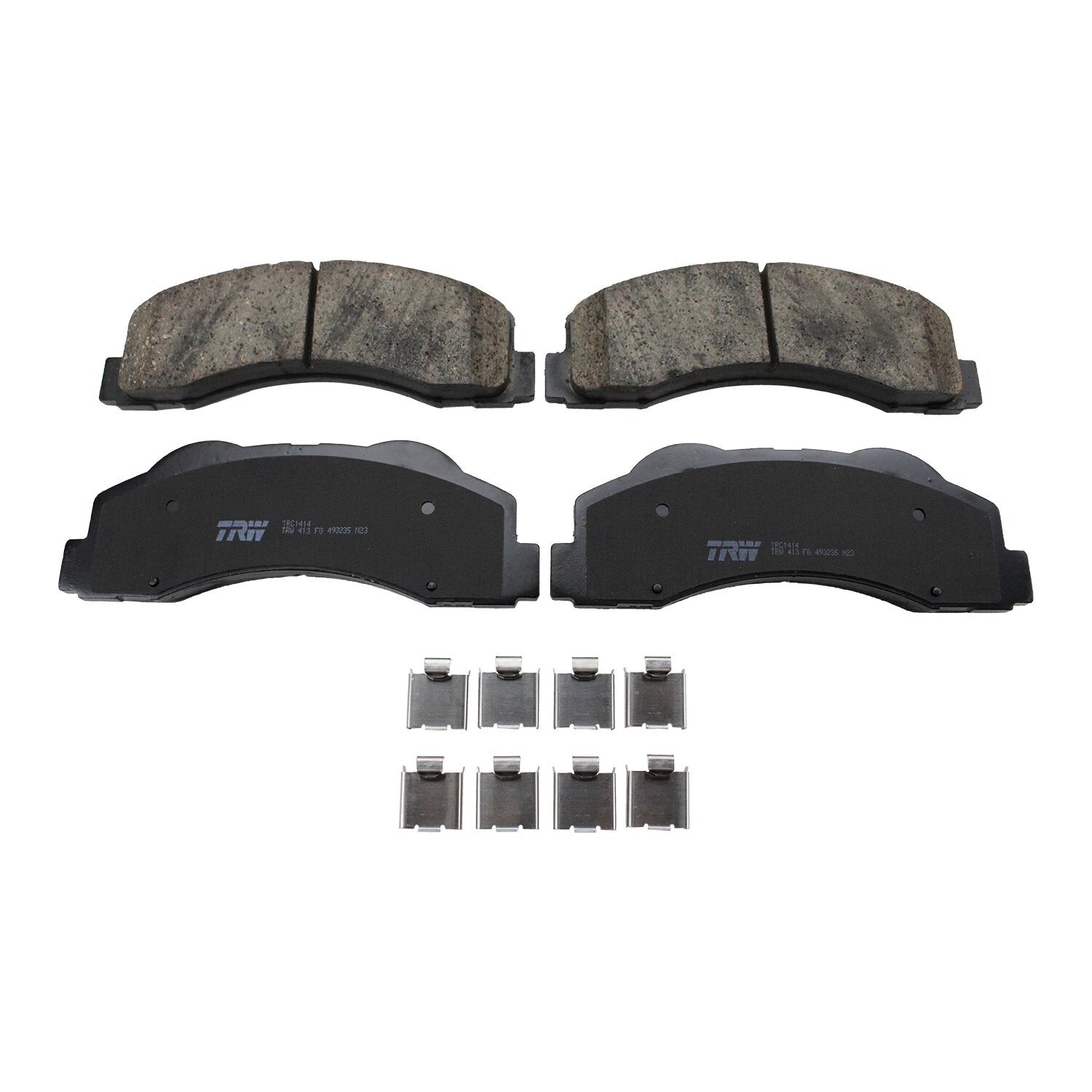 Set of 4 TRW Pro Front Ceramic Slotted Brake Pads for Ford Expedition F-150 Lincoln Navigator