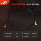 Speedometer Cable for Jeep Wrangler YJ (1991–1993) 78.5 Inch