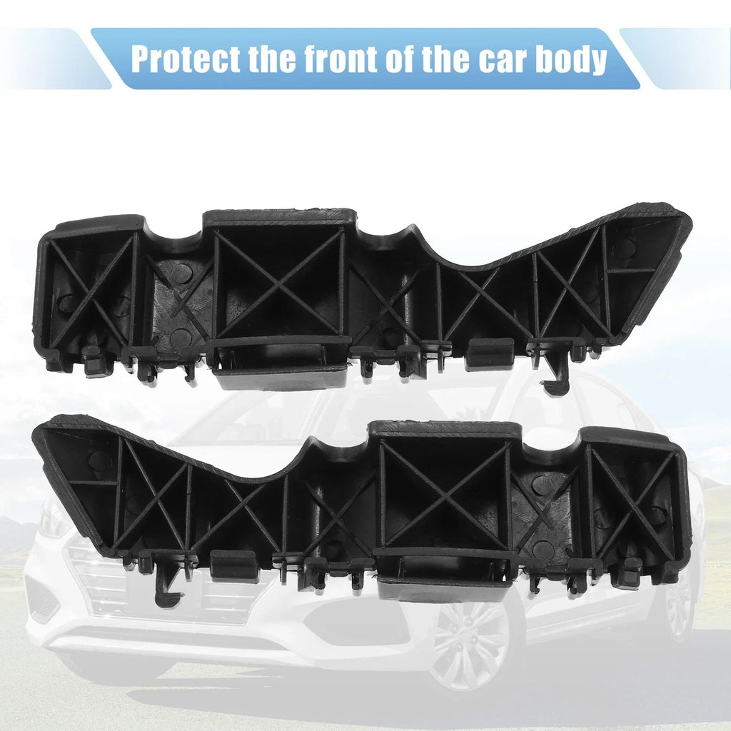Front Bumper Bracket for Hyundai Accent (2012) - Plastic Black, 1 Pair