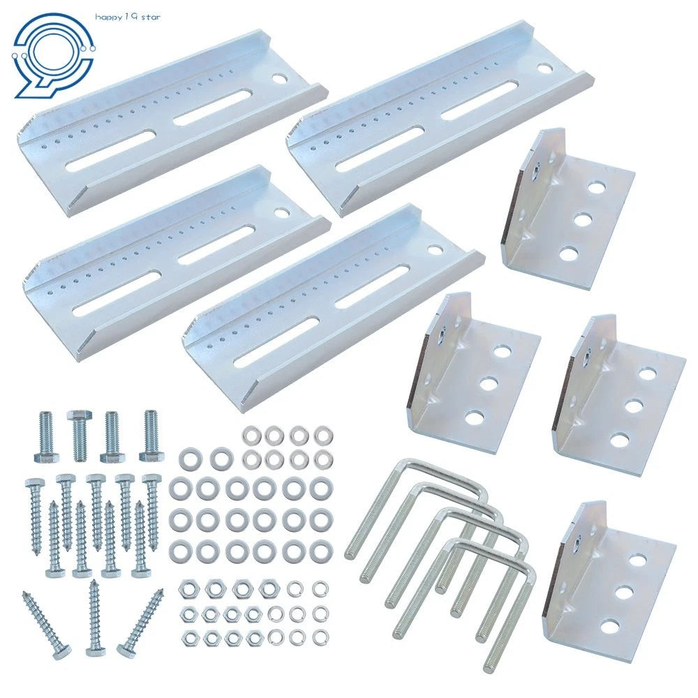 Set of 4 Galvanized Swivel Top Bunk Brackets for Boat Trailer