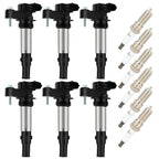 Set of 6 Ignition Coil Spark Plugs for Buick LaCrosse, Cadillac CTS, SRX, STS